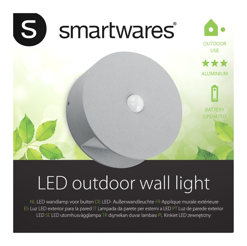 Ranex Ranex RA-1004236 Led Wandlamp Voor Buiten Met Sensor 0,5 W 60 Lm Grijs