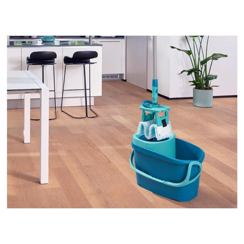 Leifheit vloerwisser clean twist m klittenband ergo - 33 cm dweilset compleet