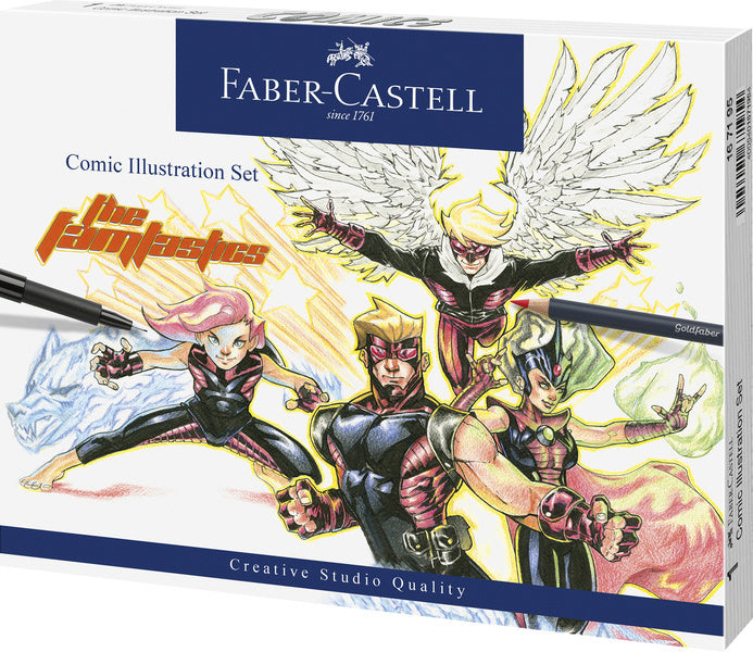 Faber castell fc-167195 tekenstift faber-castell pitt artist pen stripillustratieset
