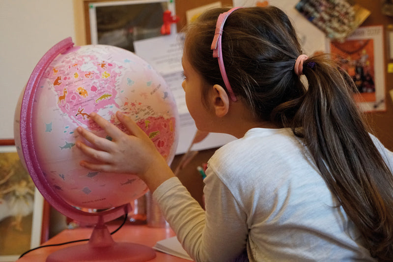Sfeer nr-0331imim-nl wereldbol denkbeeldig 30 cm met verlichting