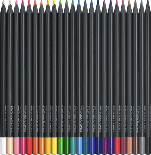Faber castell fc-116424 kleurpotloden zwarte editie in etui 24 stuks