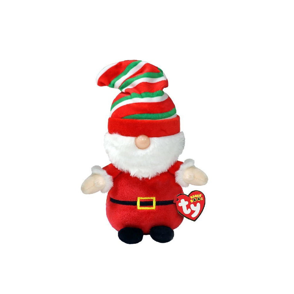 Ty Beanie Boo's kerstkabouter Gnewman Santa, 15 cm