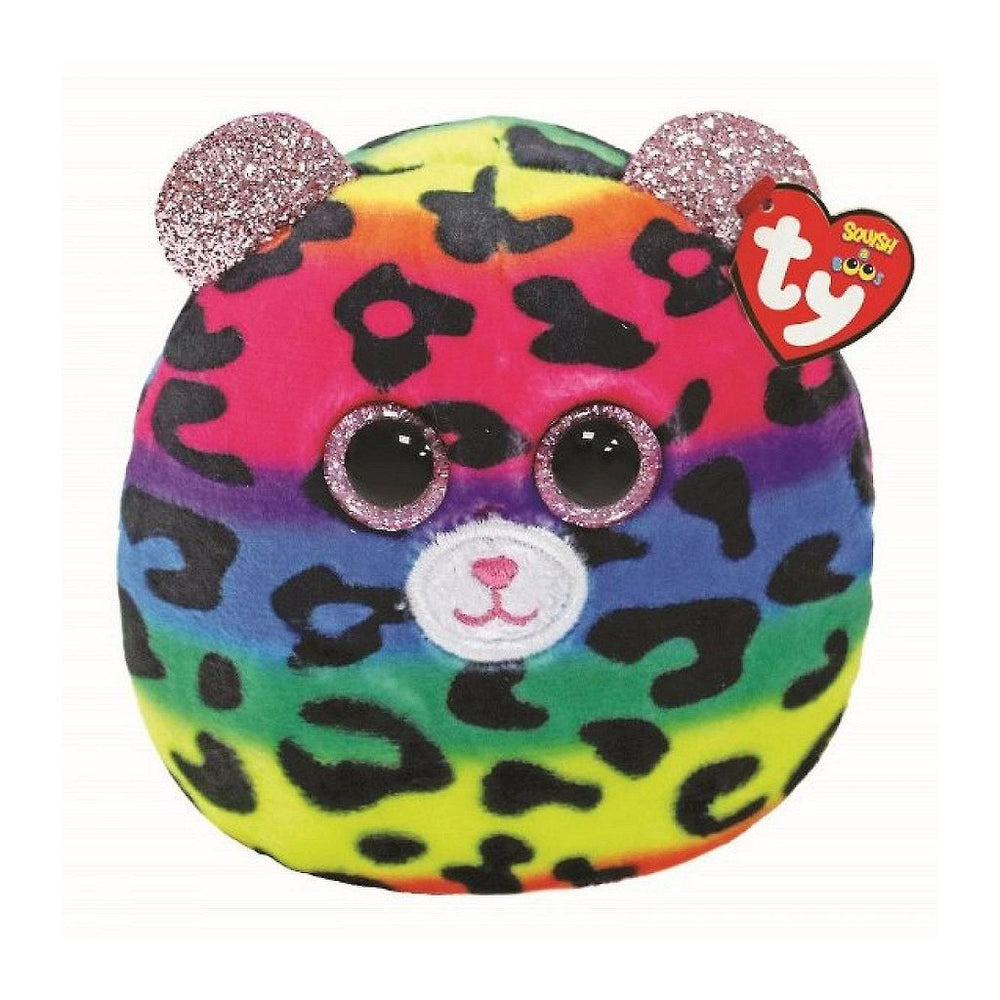 Ty squish a bookussen knuffel luipaard stip 8 cm