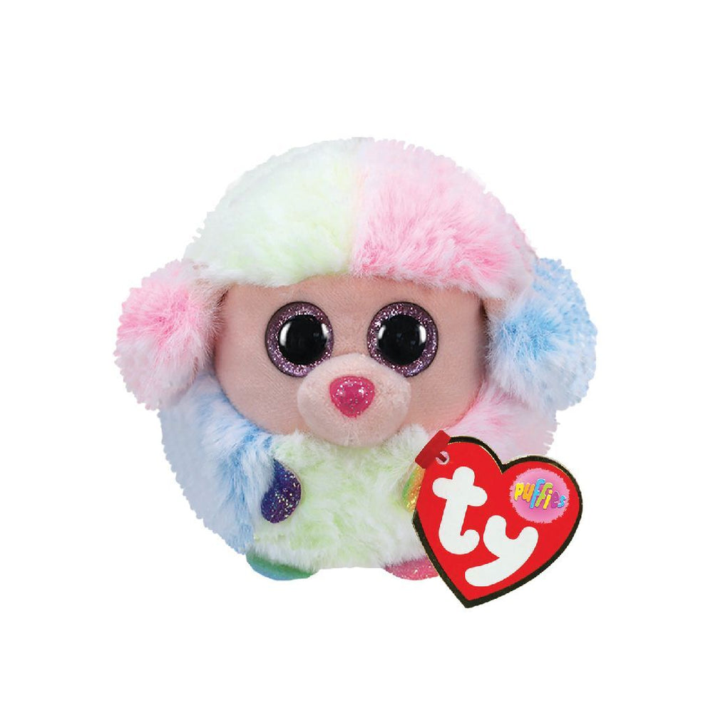 Ty beanie ty teeny puffies regenboogpoedel, 10 cm