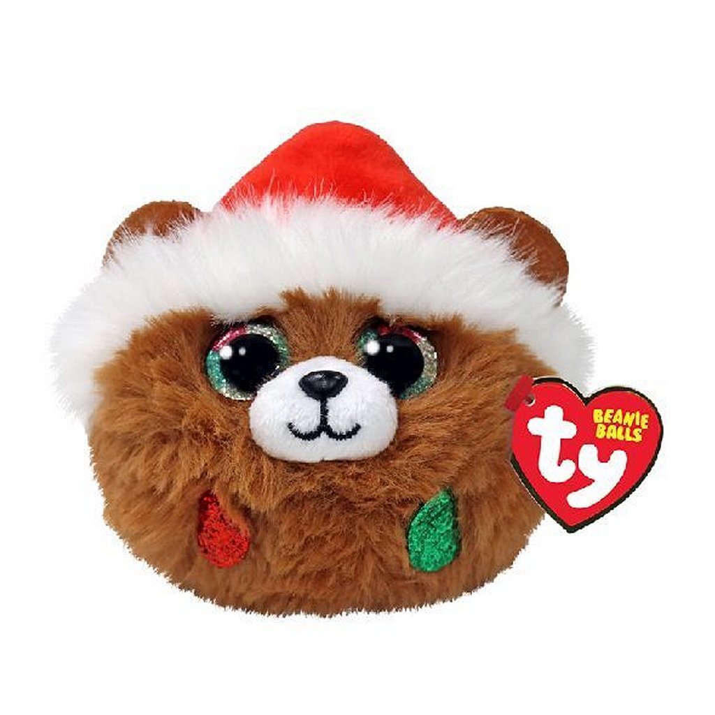 Ty Beanie Ty Teeny Puffies Kerstbeerpudding, 10 cm