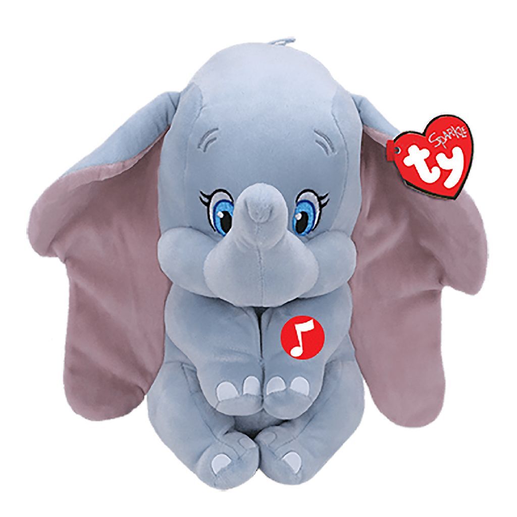 Disney ty beanie buddy dombo knuffel met geluid, 24cm