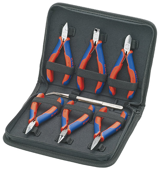 Knipex 7-delige etui 00 20 16 tangenset (rood blauw)