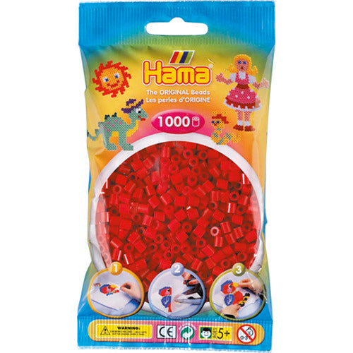 Hama strijkkralen 1000 stuks donkerrood | 5 stuks