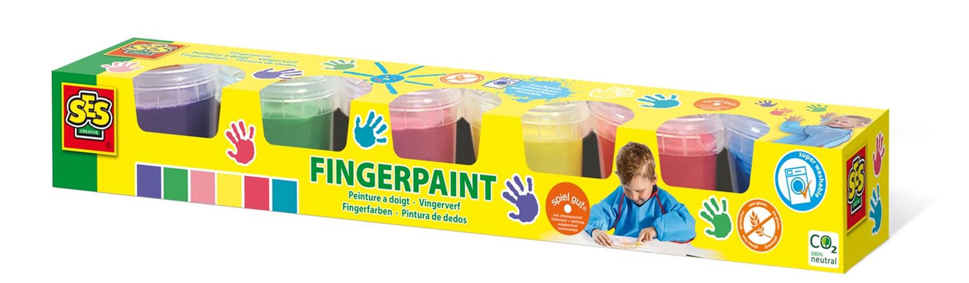 Ses creative ses vingerverf, 6 kleuren