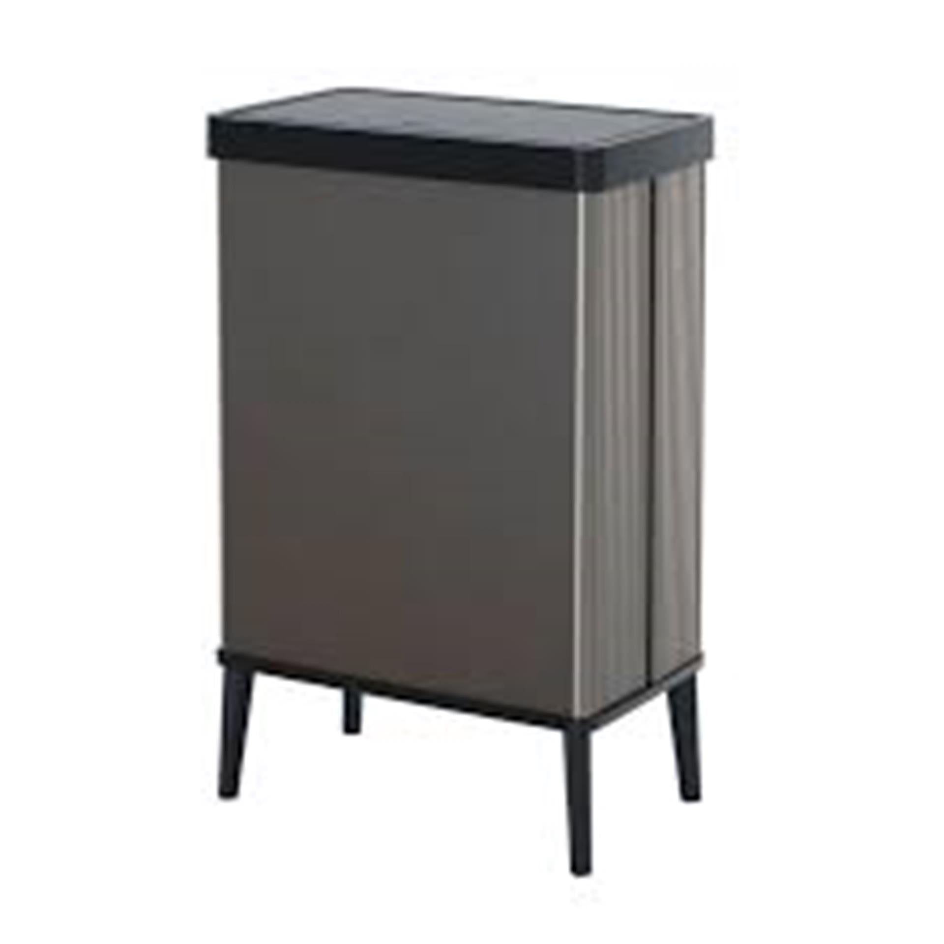 Curver verto hoge prullenbak 54l push parelgrijs