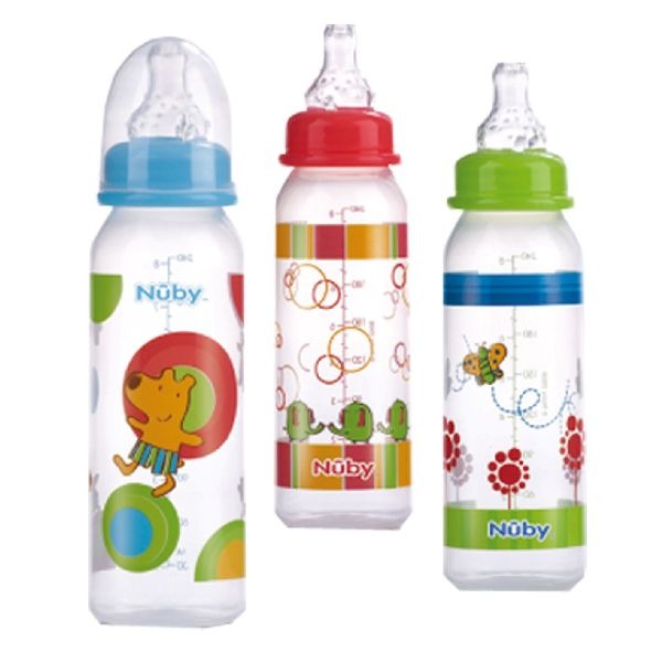 Nuby babydrinkfles 240ml assorti