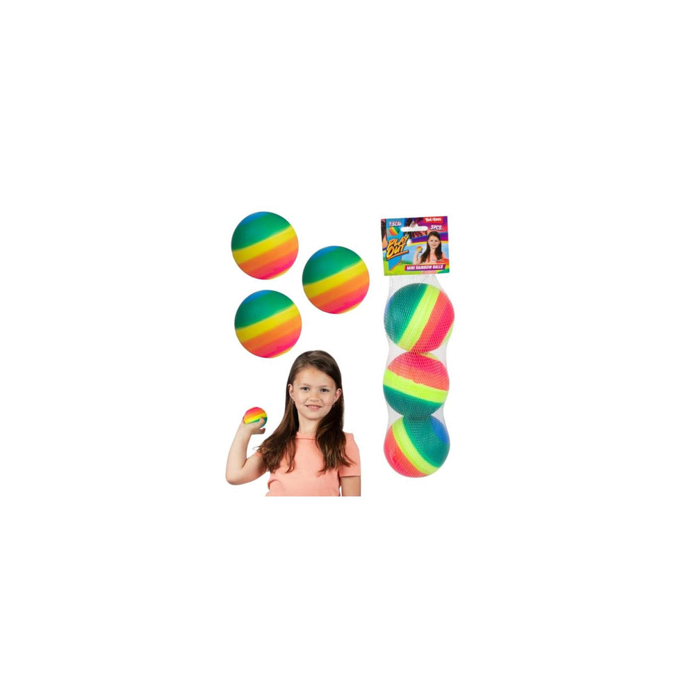 Toi-toys play out regenboogballen 3 stuks 7,5cm