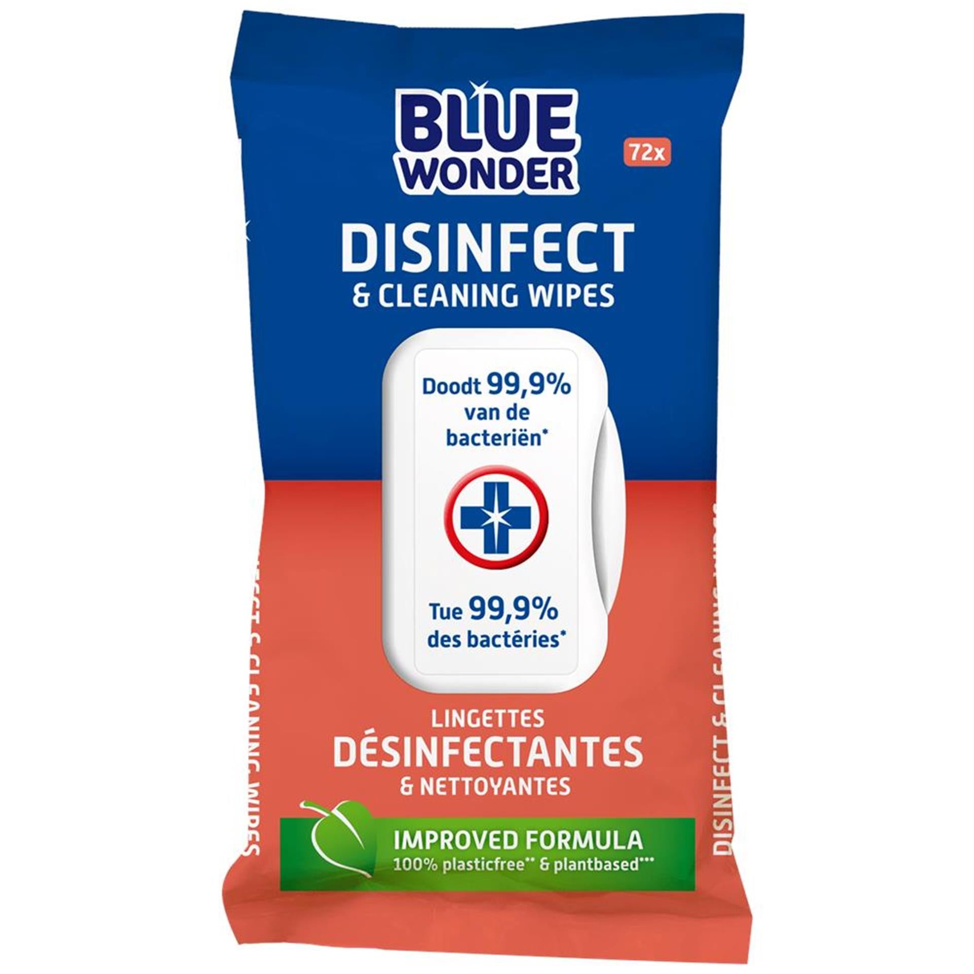 Blue wonder desinfectie doekjes 72st.