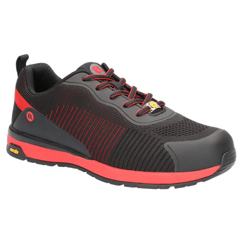 Bata werkschoen radiance spark laag s1p | zwart rood (w) | maat 35 - 00.017.115.35