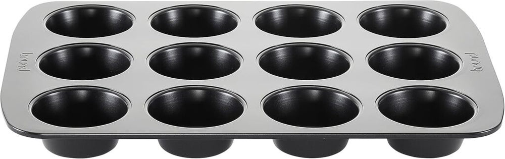 Brund muffinvorm 12 vakjes zwart