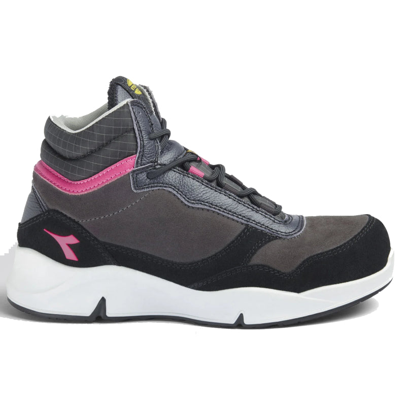 Diadora werkschoen athena mid 179901 s3l | nine iron raspberry (d0458) | maat 35 - 8053607443598