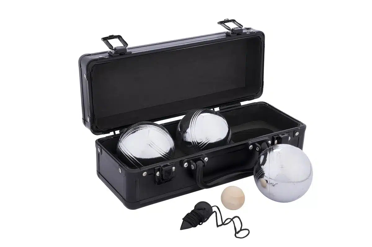 Engelhart jeu de boules 3 ballen in zwarte aluminium koffer