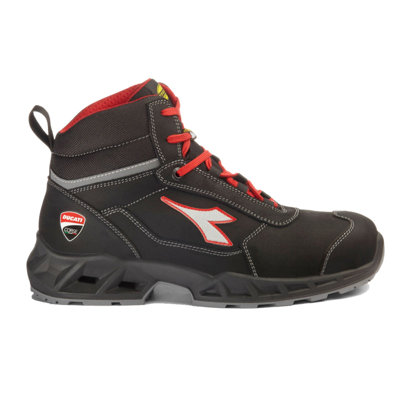 Diadora werkschoen shark engine mid 181227 s3s | zwart rood | maat 40 - 8053607618583