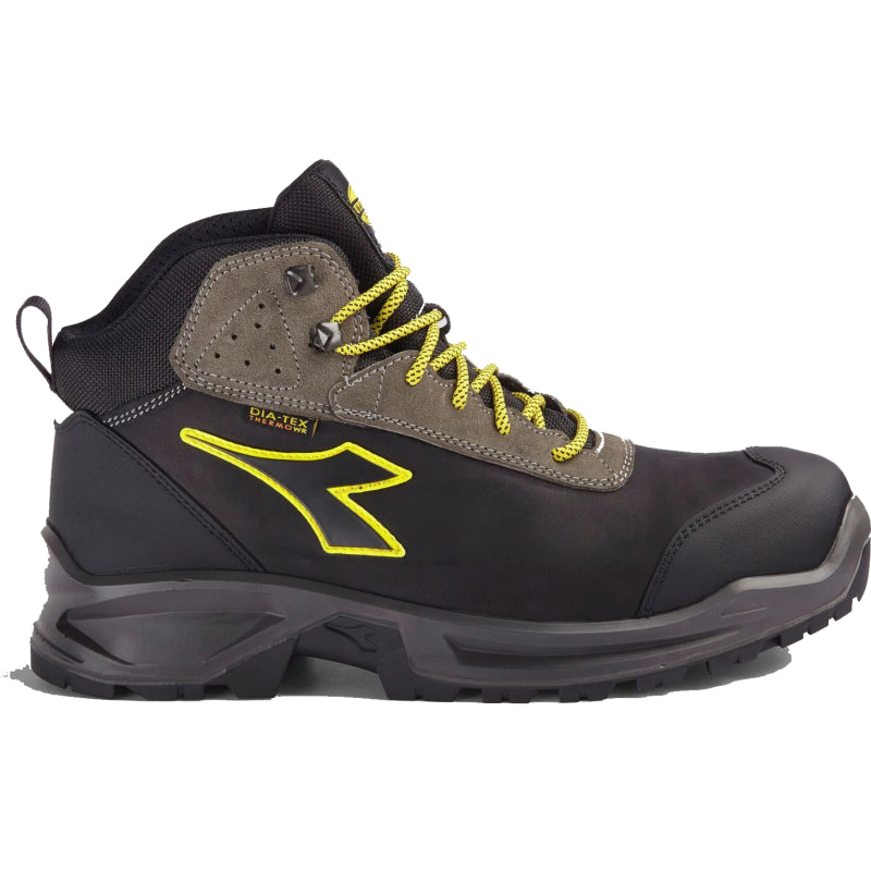 Diadora werkschoen sport diatex mid 181120 s3 (zwart grijs) | zwart staal grijs | maat 47 - 8053607615841