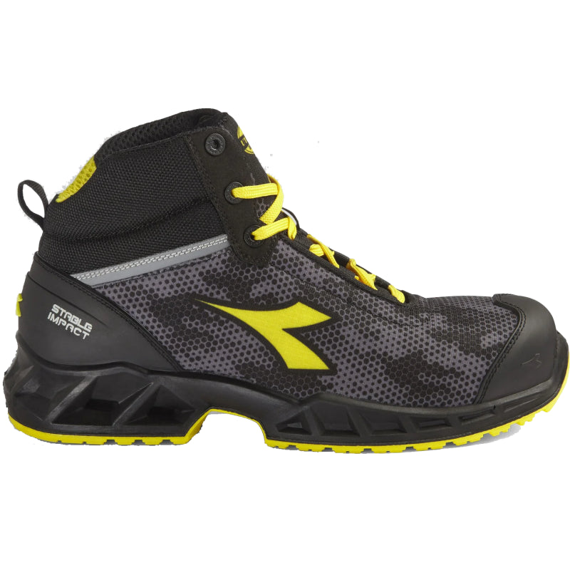 Imp diadora werkschoen shark stable mid s3s 181157 | zwart geel | maat 46 - 8053607617951