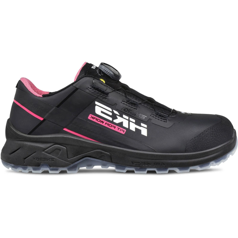 Hks werkschoen airguard pink black boa s3l laag | zwart | maat 42 - 4040005667422