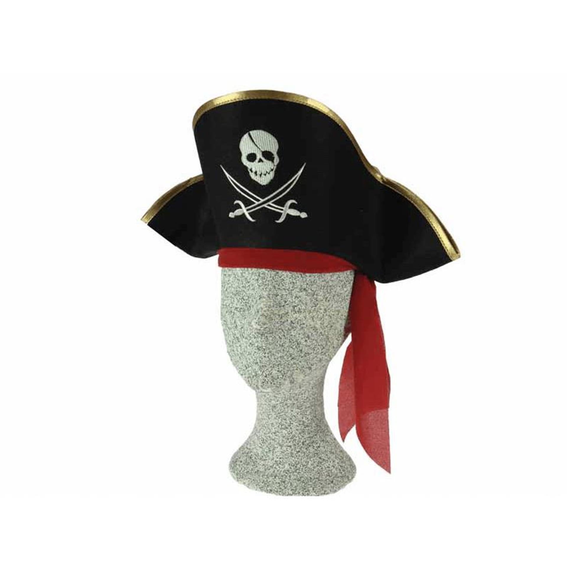 Gerkimex piratenhoed geborduurd 43x23x15cm
