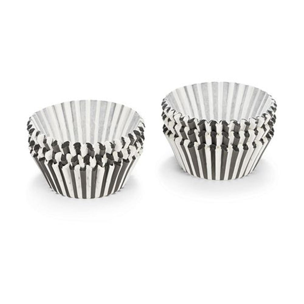 Patisse muffin vormpjes papier zwart-wit gestreept 200 stuks 5cm