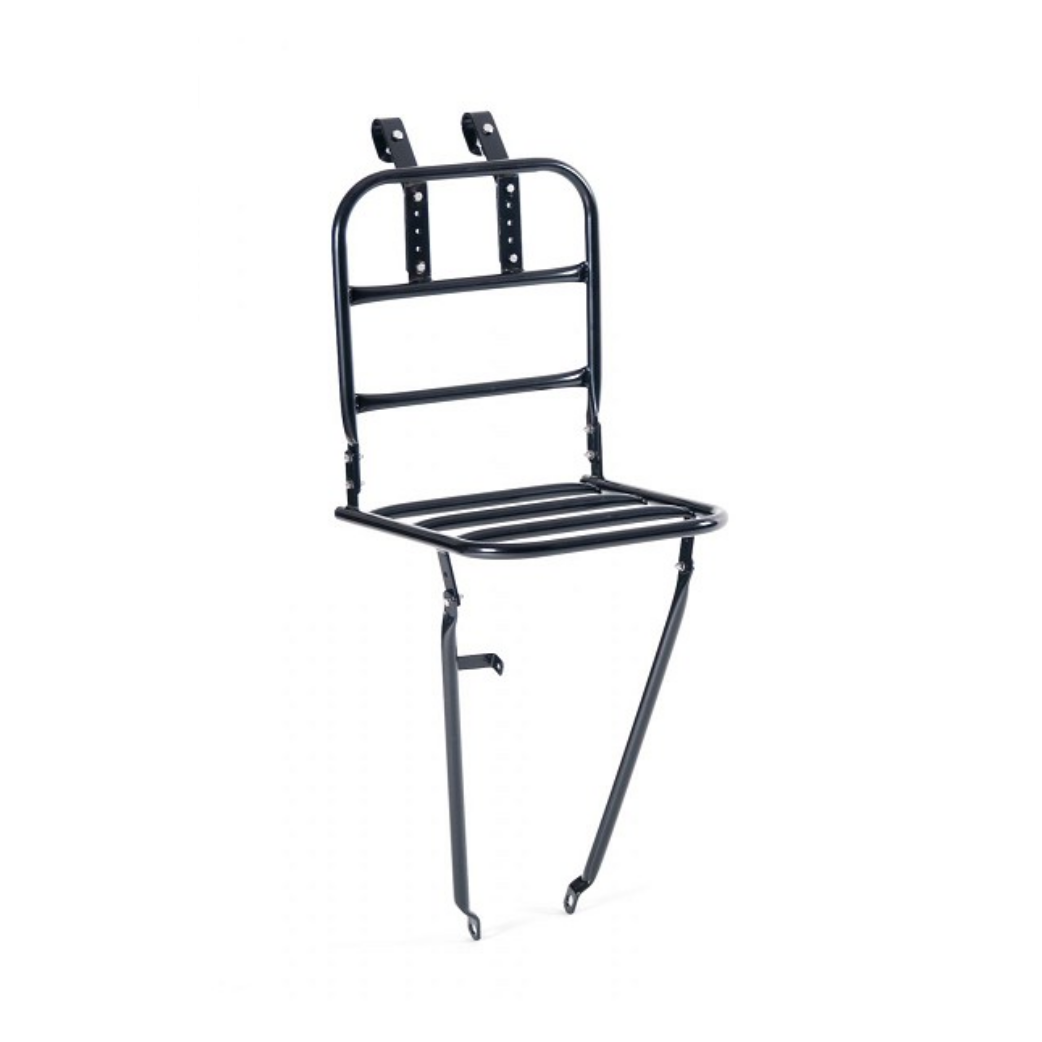 FALKX Transport porte-bagages avant PTT noir, boulons en acier inoxydable. Dimensions : 30x30cm