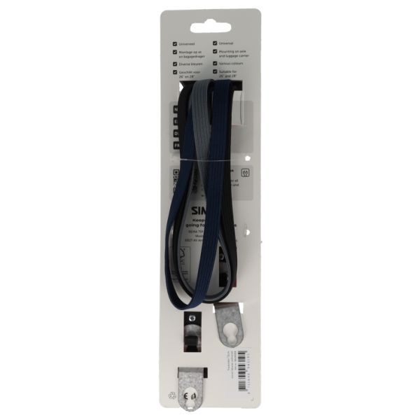 Simson triobinder 71cm - zwart blauw antraciet