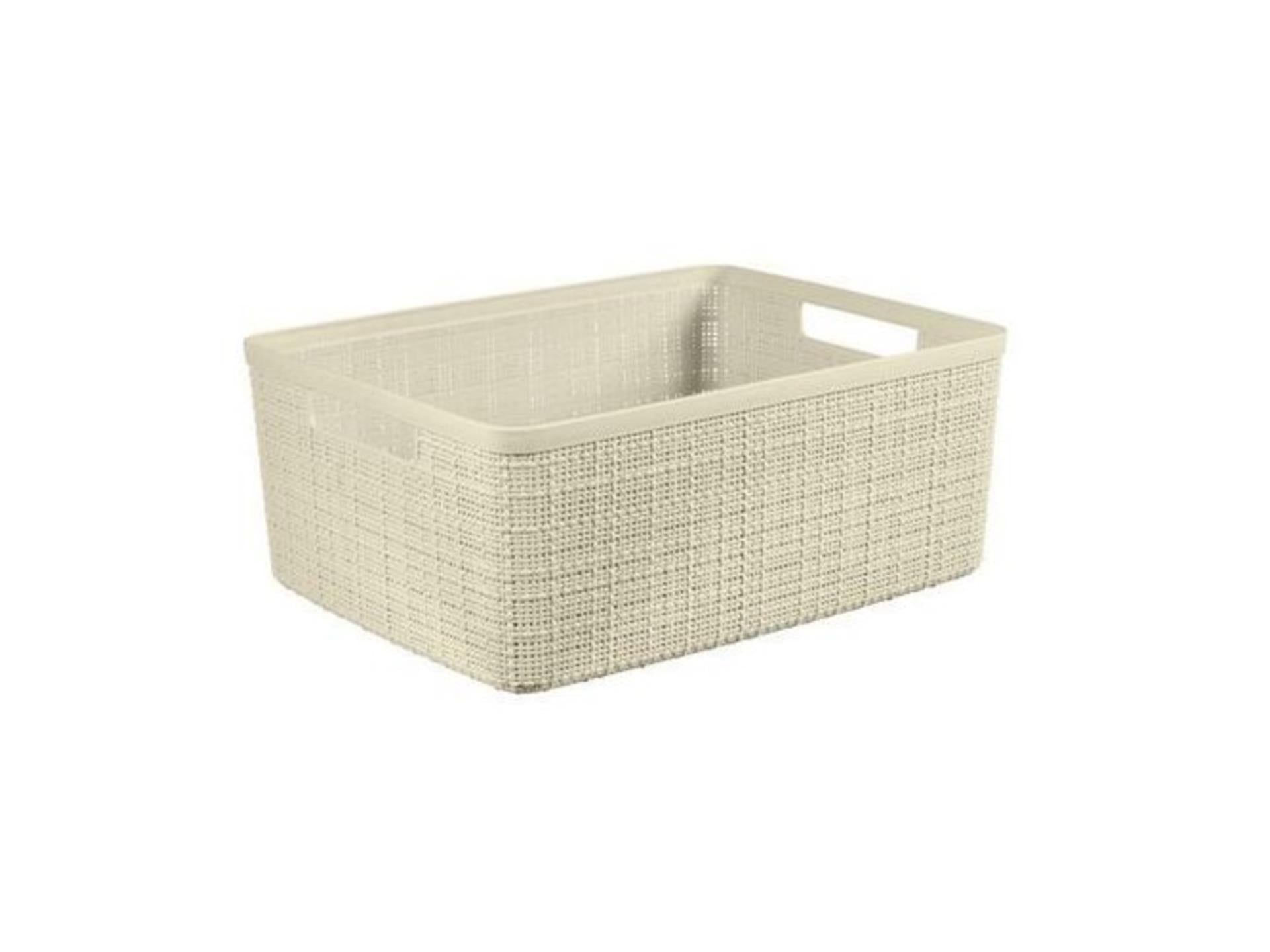 Curver jute mandje m 12 liter offwhite 36x28x14,5cm