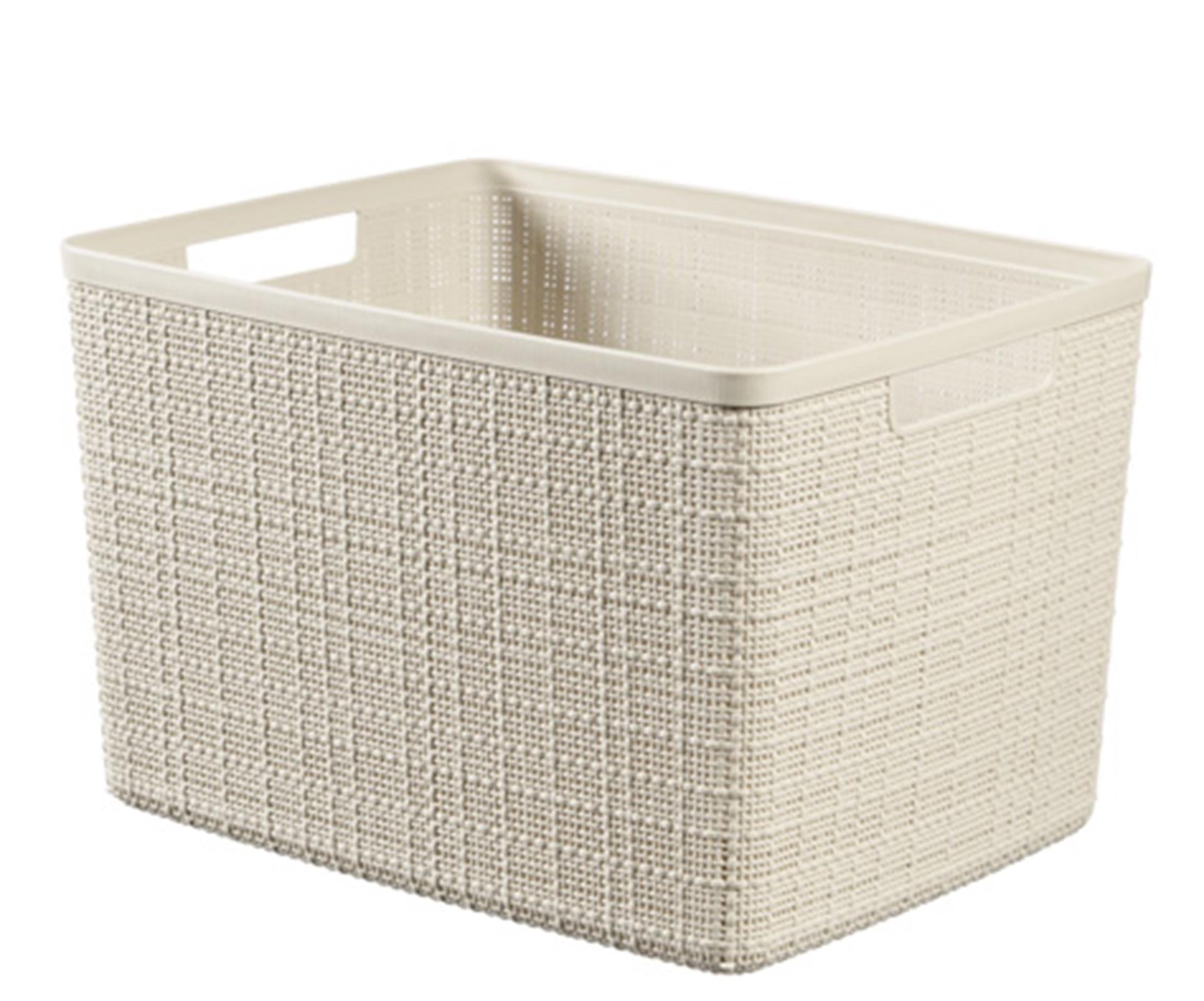Curver jute mand 20 l gebroken wit