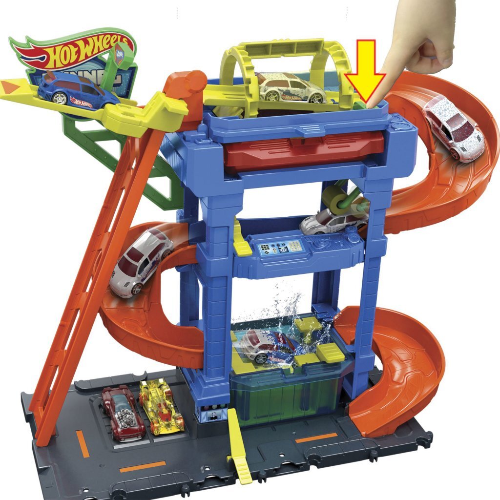 Mattel Hot Wheels City Tunnel Twist Autowasstraat