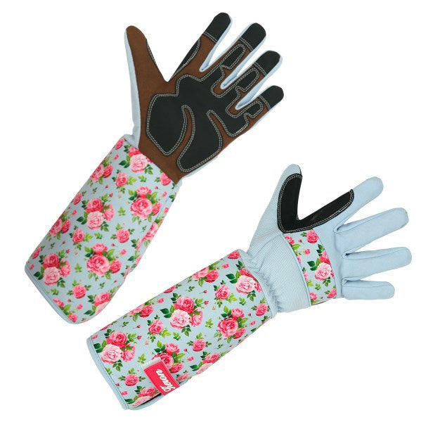Keron rozen brandnetelhandschoen mt8m rosegarden lange manchet