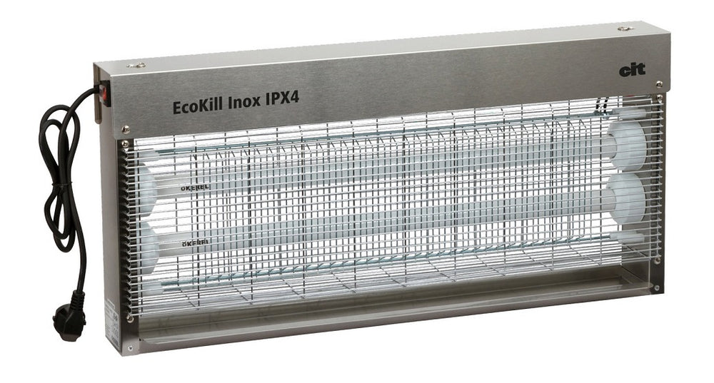 Ecokill producten elektr vliegenkast inox ipx4 2 x 18w