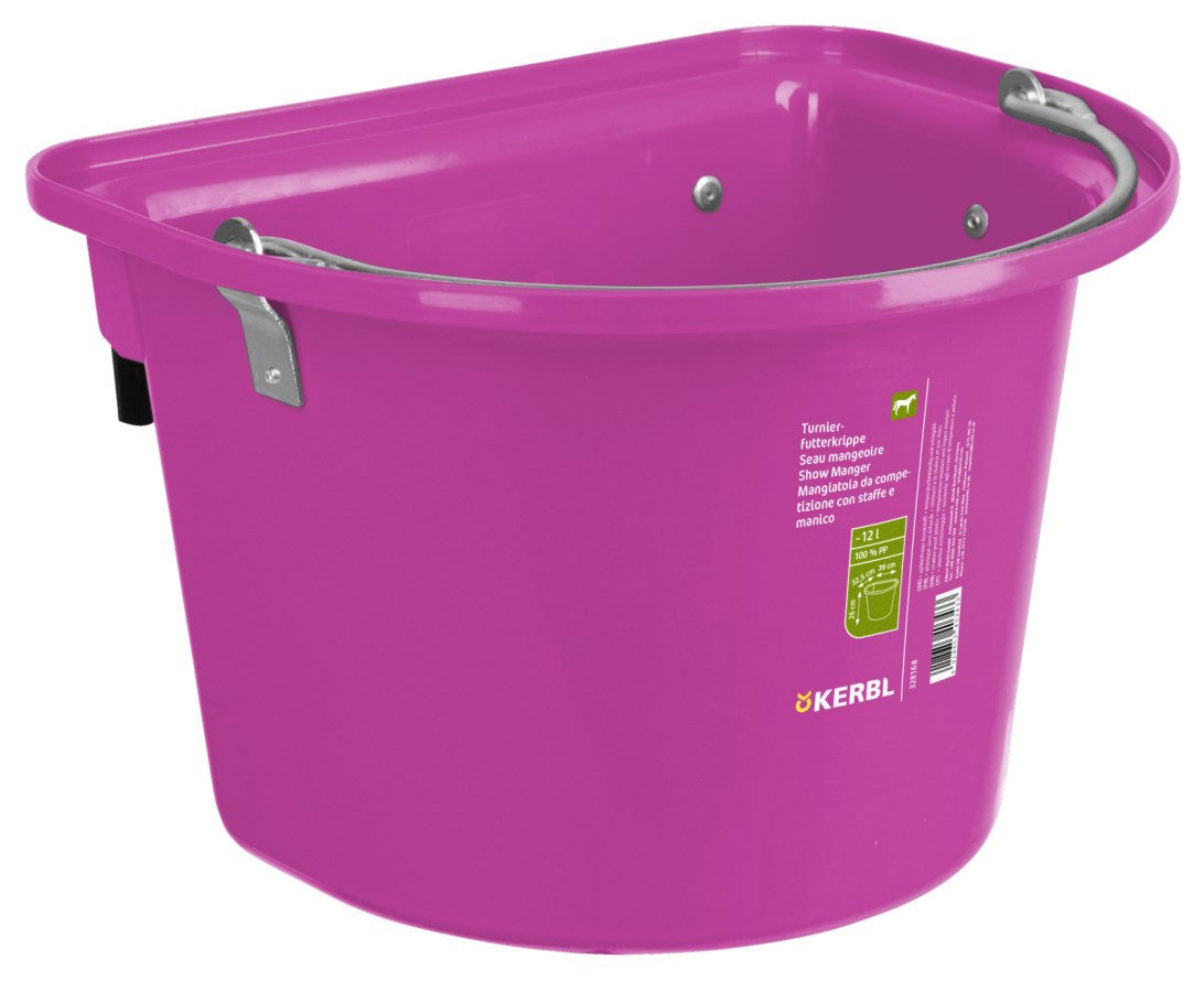 Producten voeremmer met ophanghaken en hengsel roze12l