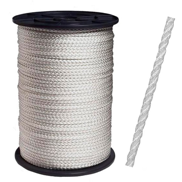 Producten nylon touw wit geslagen 12mm 220m