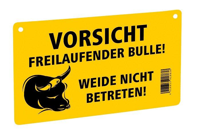 Ako producten waarschuwingsbordje los lopende stier
