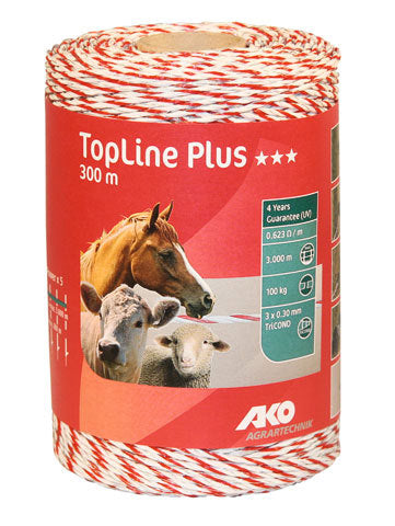Ako producten topline plus schrikdraad wit rood 3x0 30 tricond 300m