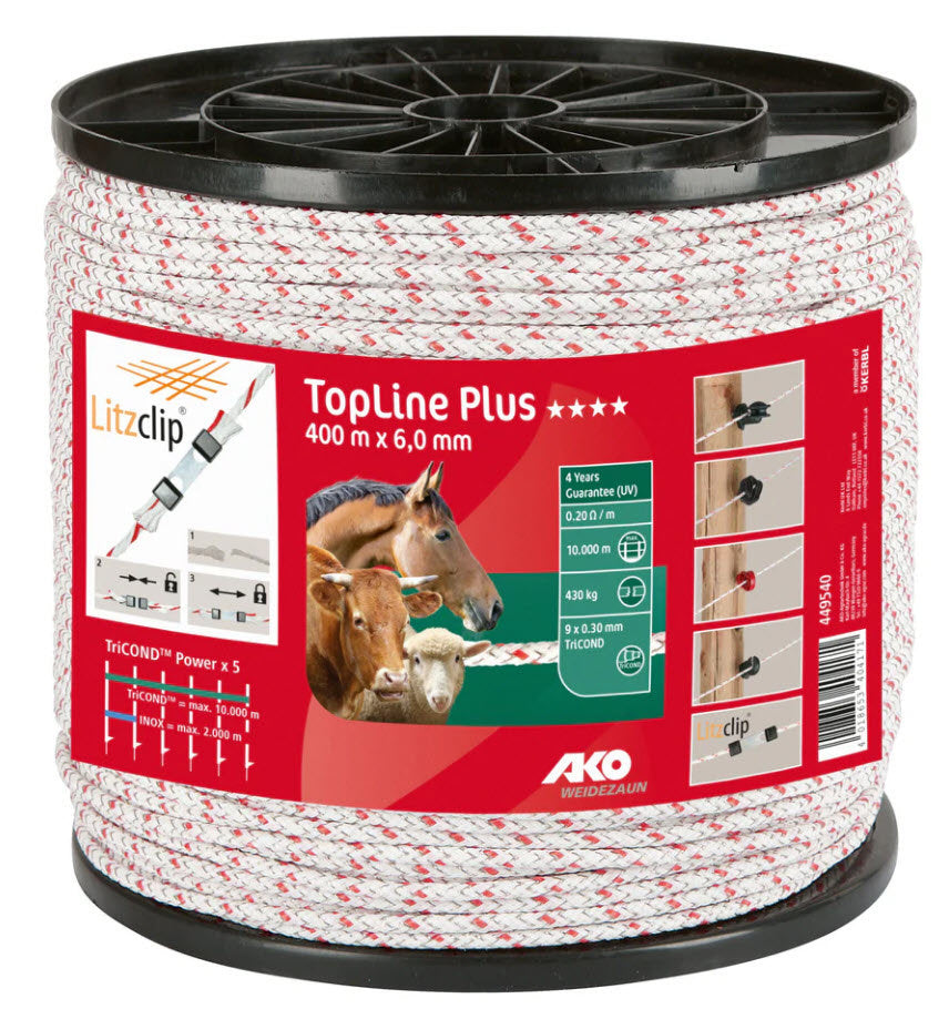 Ako producten topline plus koord 5 5 mm 400 m wit rood 9x 0 28 m
