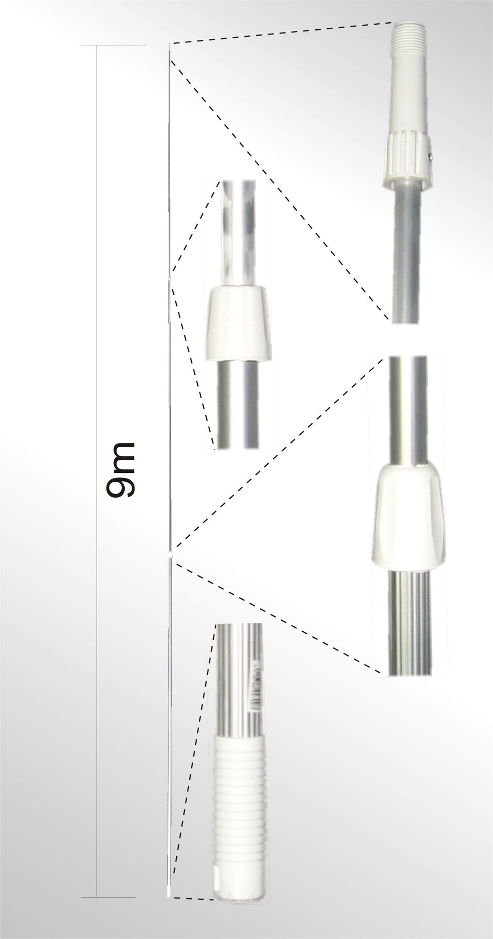 Mm eurotool producten telescoopsteel aluminium 3 x 3 00m 9m