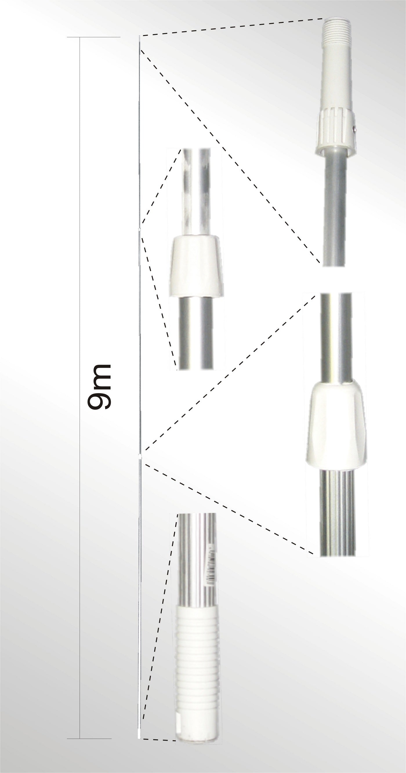 Mm eurotool producten telescoopsteel aluminium 3 x 3 00m 9m