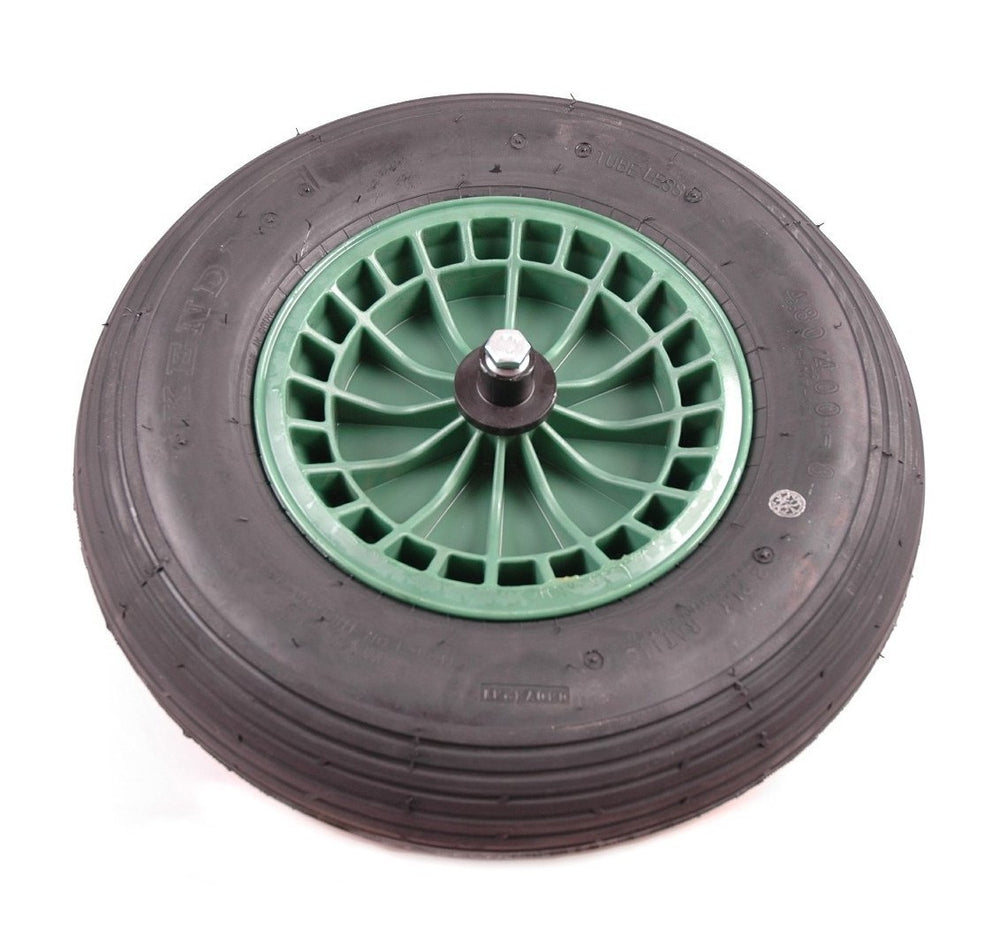 Fort producten wiel 4 80 4 00x8 2ply band kunststof velg groen as 13cm