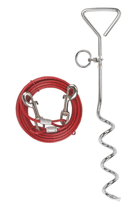 Aanlegspiraal 8mm x 40cm met looplijn 5mm x 6m