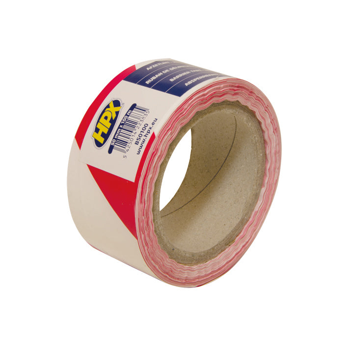 Hpx producten afzetlint rood wit 5cm 100m