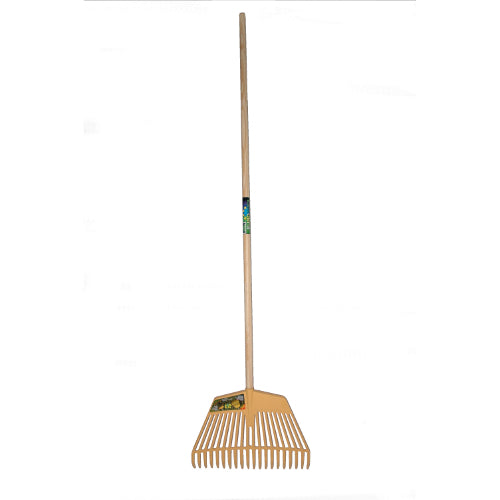 Mm eurotool producten bladhark mm 45cm 20tds geel kunststof met steel 160cm