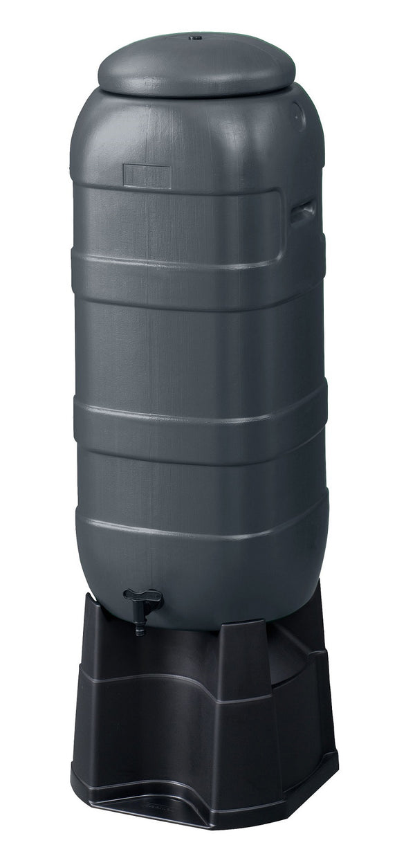 Begreen producten regenton compl 100 liter antraciet plusgratis voet
