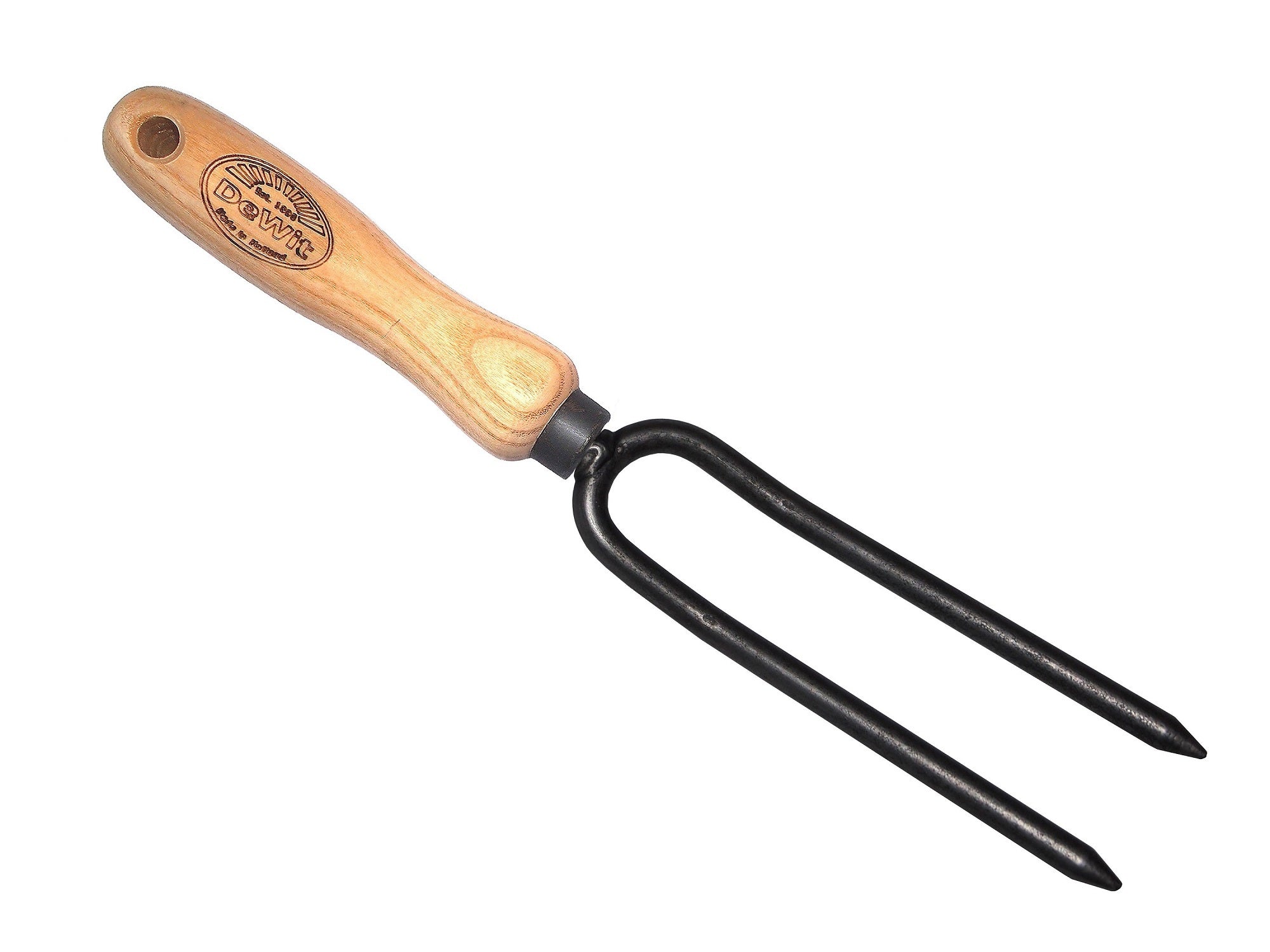 De wit producten wiedvork 2 tands essen handvat 14cm stardewitstar