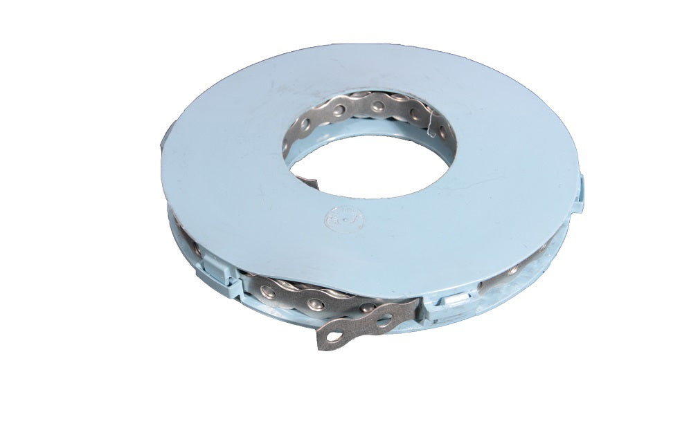 Waelbers producten montageband 12x0 70mm gegolfd rol 10m in blauwe cassette
