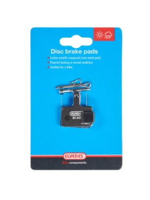 Jeu de plaquettes de frein à disque Elvedes metalic carbon Shimano divers Tektro Draco Orion Aquila RST (1 paire)