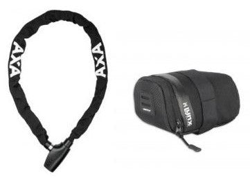 Axa slot ketting absolute 5-110 zwart safety index 7 + zadeltas!